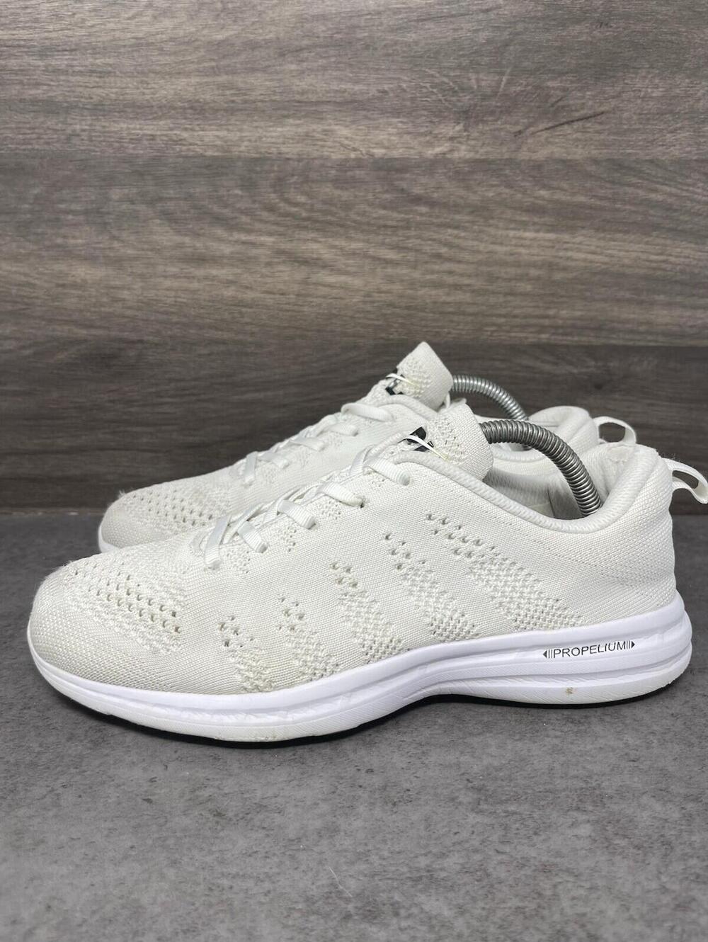 APL Techloom Sneakers Womens Size 9.5 Athletic Propulsion Labs White Knit Runnin